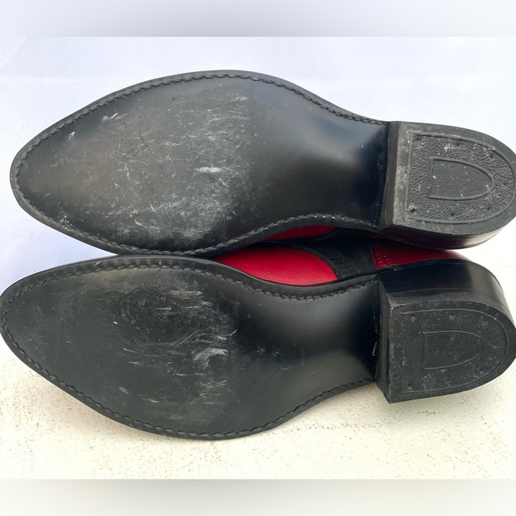 Abilene Leather Lace Up Western Packer Kiltie Boots Women’s Size 9.5 M Red Black - Picture 6 of 14